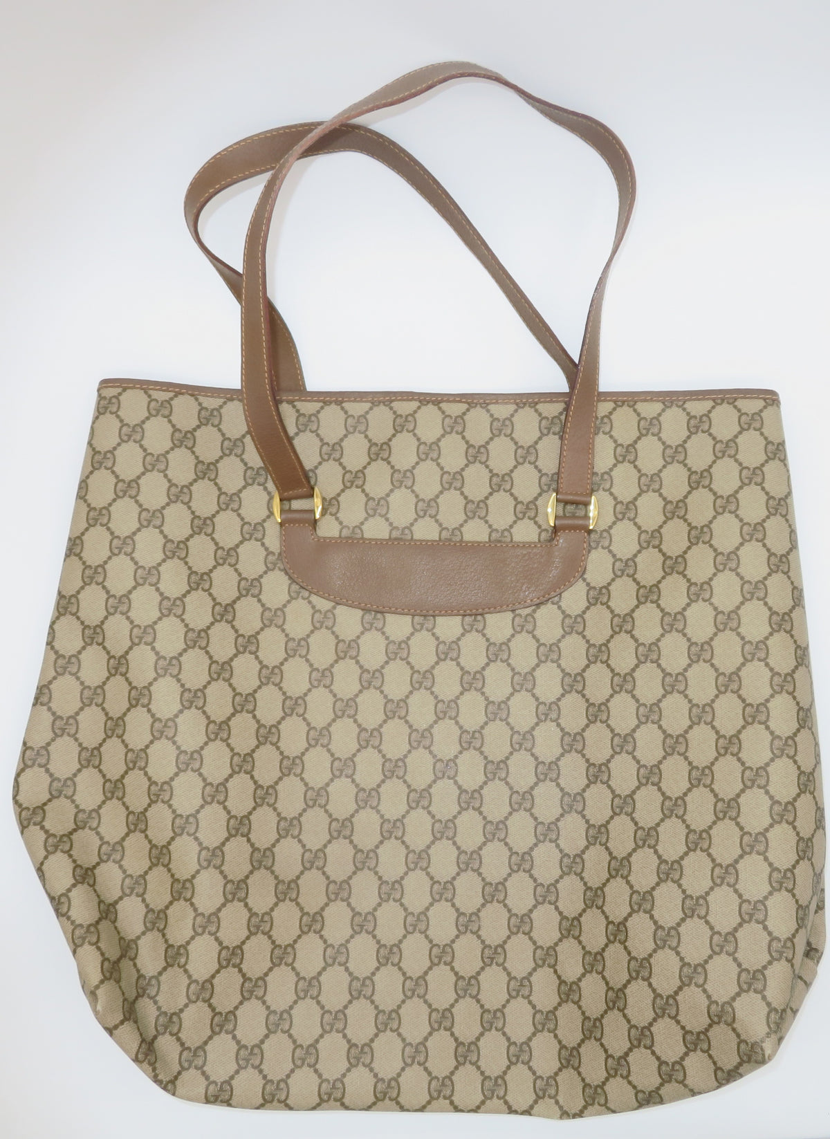 VINTAGE Gucci GG Supreme Canvas Sherry Line Tote Bag