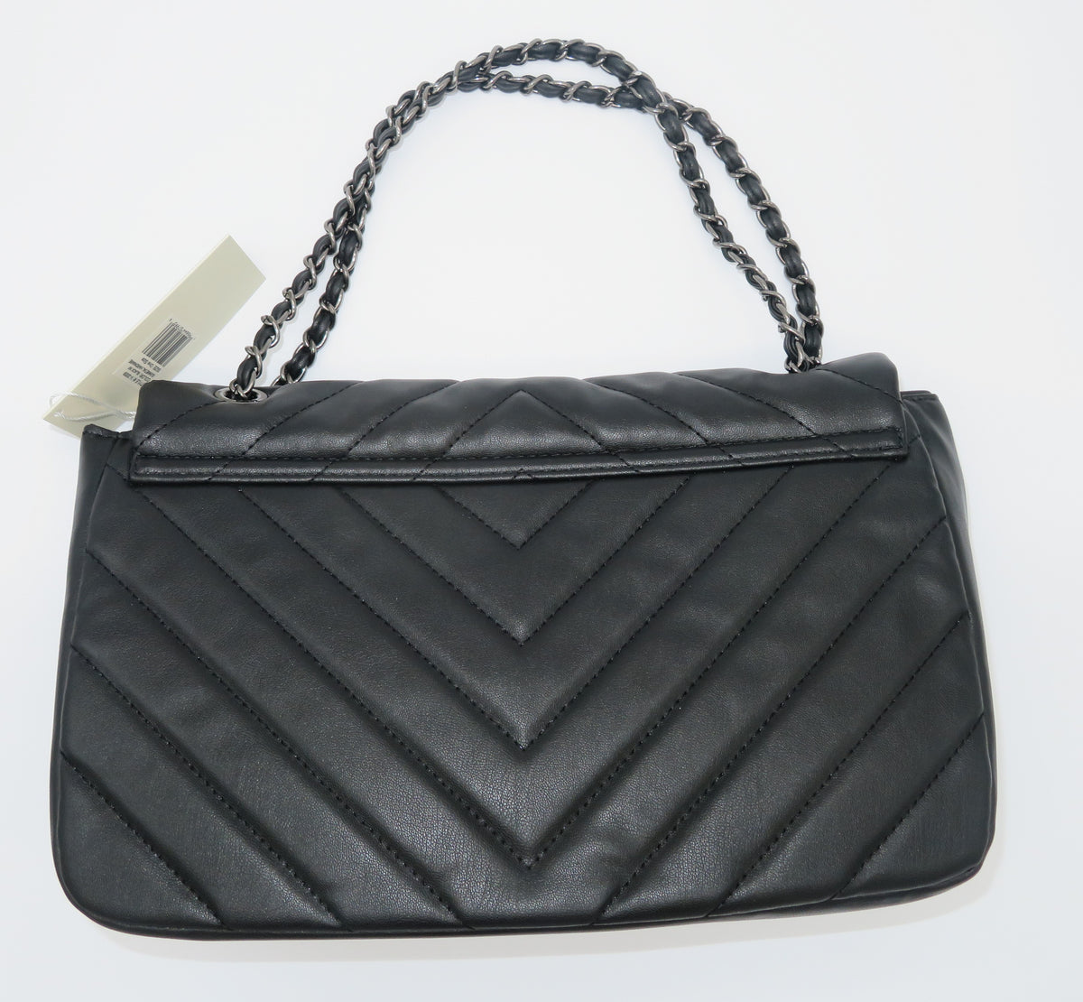 Valentino Orlandi Angel Black Quilted Vegan/Faux Leather Crossbody Bag