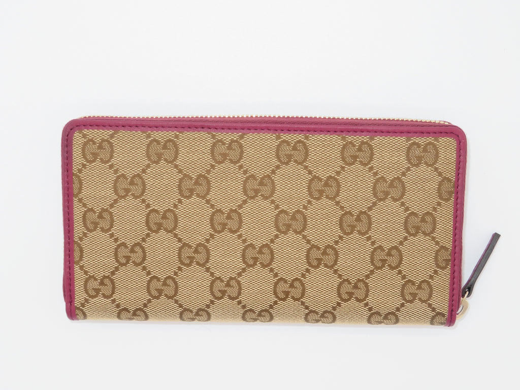 Gucci Mayfair Ribbon Zip Around Long Wallet