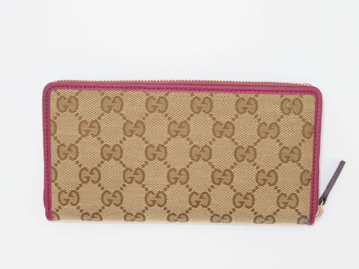 Gucci Mayfair Ribbon Zip Around Long Wallet