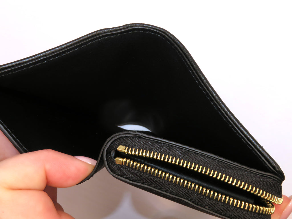 Louis Vuitton Coussin Lambskin Black Embossed Monogram Coin Purse