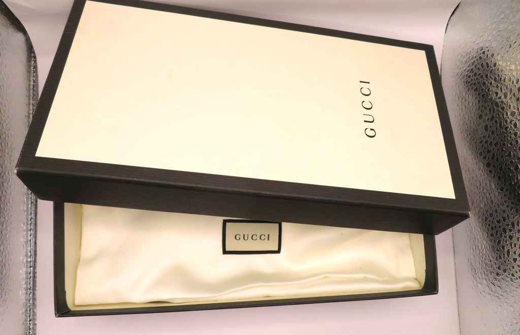 Gucci Guccissima GG Zip Around Black Leather Long Wallet