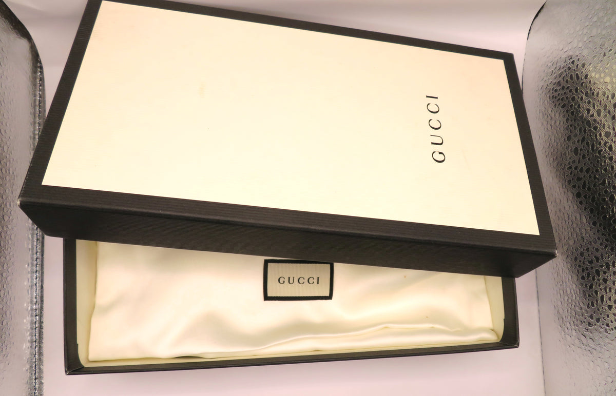 Gucci Guccissima GG Zip Around Black Leather Long Wallet