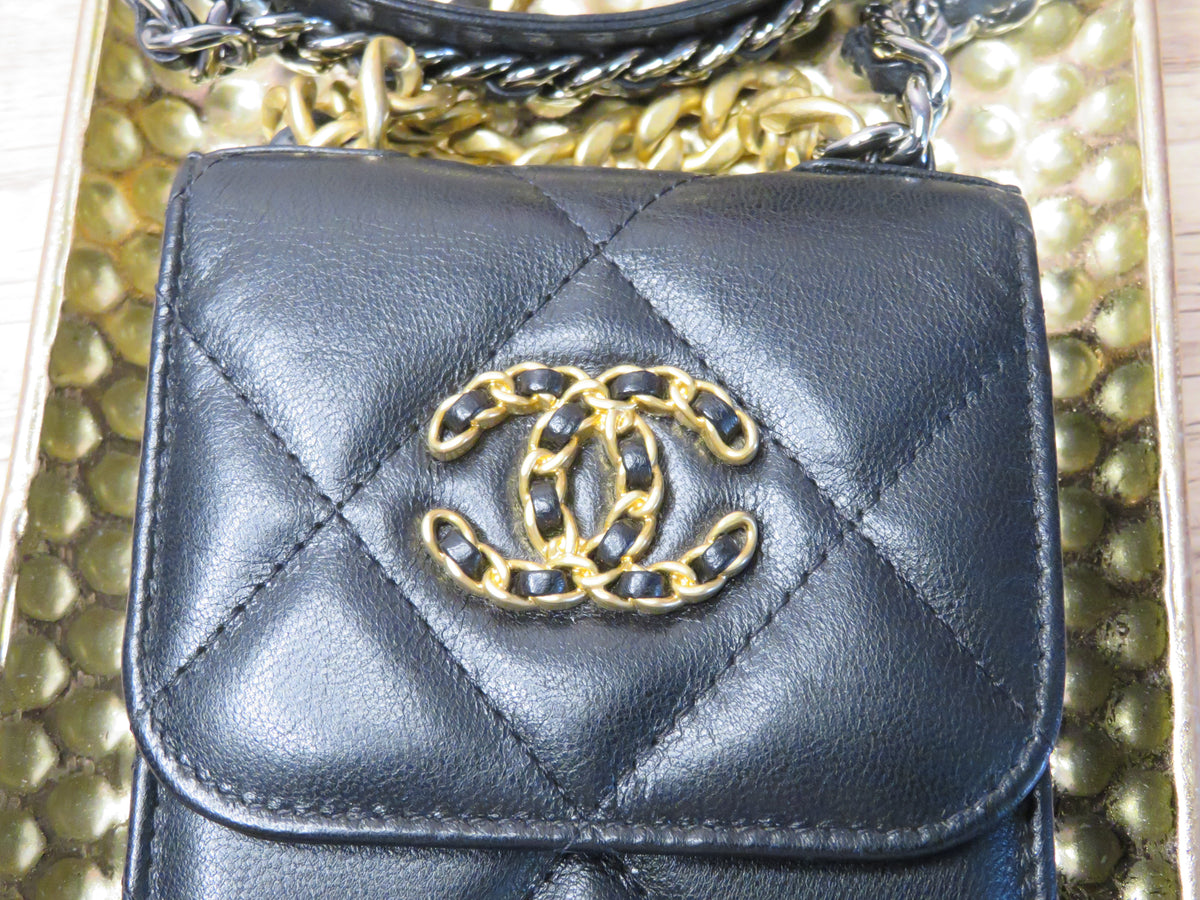Chanel 19 Quilted Lambskin Vertical Phone Holder Bag