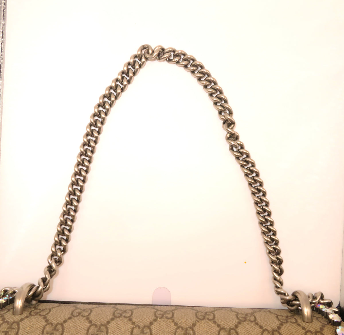 Gucci GG Supreme Pink Suede Crystal Medium Dionysys
