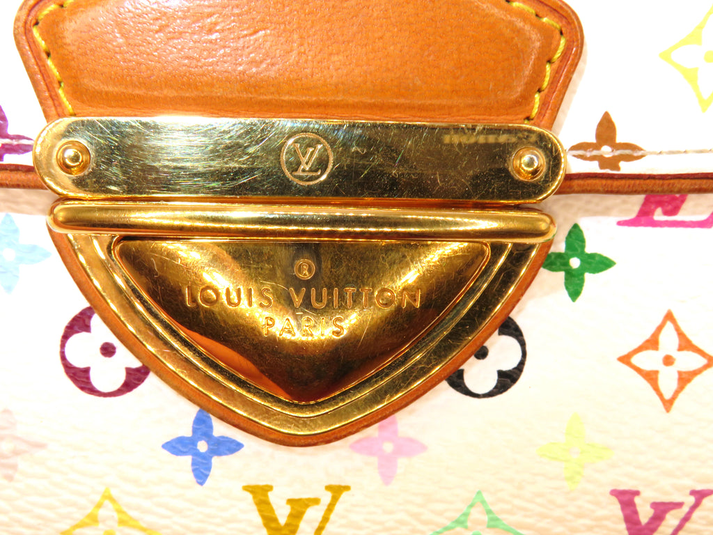 Louis Vuitton Eugenie White Multi Color Monogram Murakami Tri Fold Wallet
