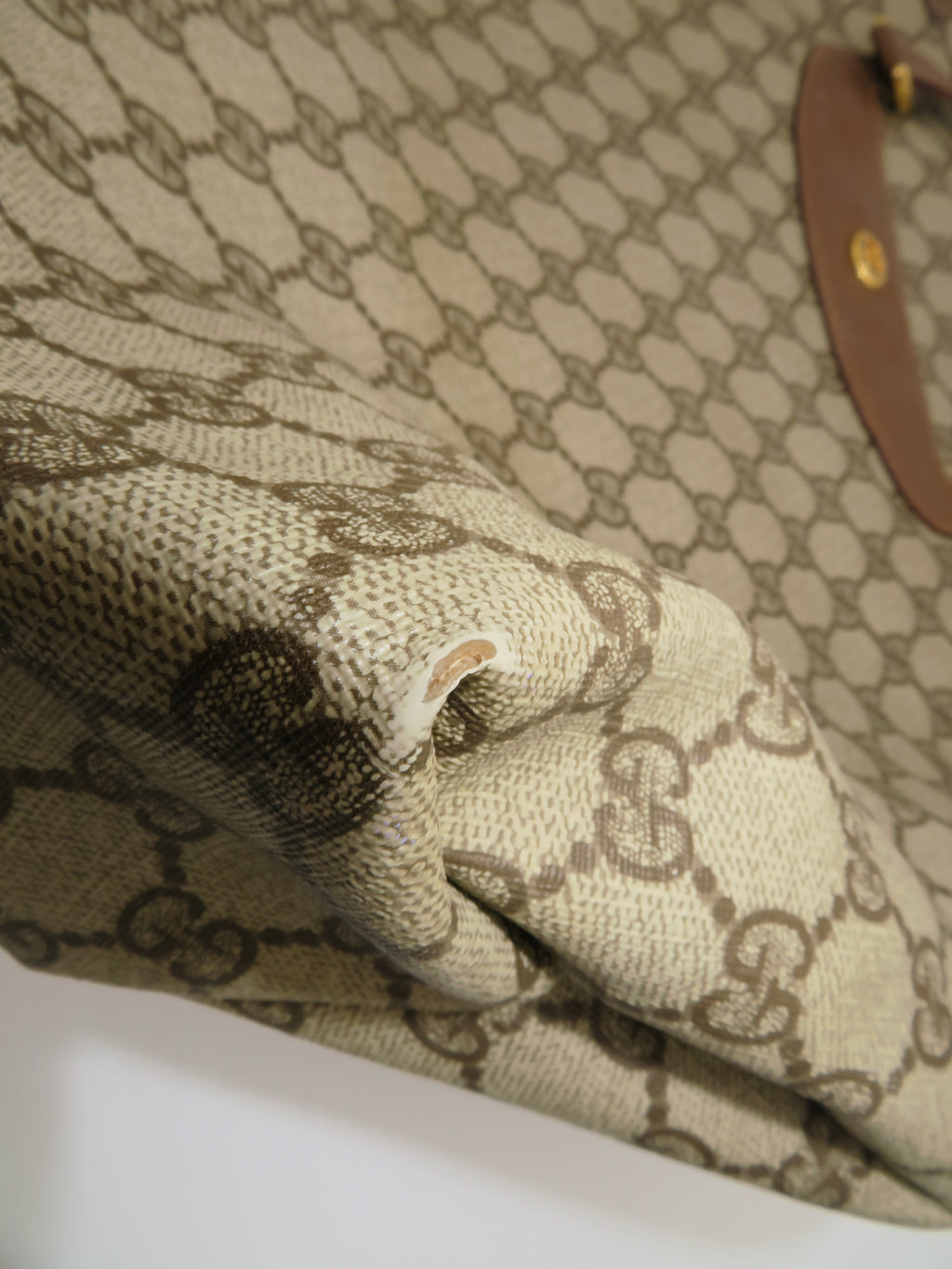 VINTAGE Gucci GG Supreme Canvas Sherry Line Tote Bag