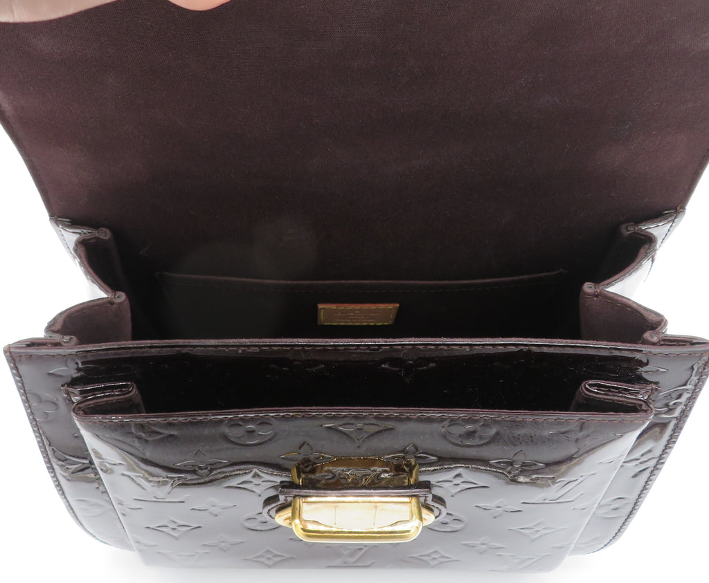 Louis Vuitton Amarante Embossed Monogram Vernis Mirada