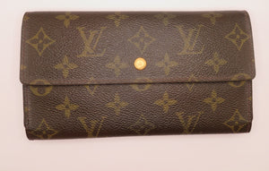 VINTAGE Louis Vuitton Monogram Porte Tresor International Long Tri Fold Wallet