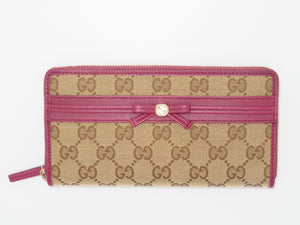 Gucci Mayfair Ribbon Zip Around Long Wallet