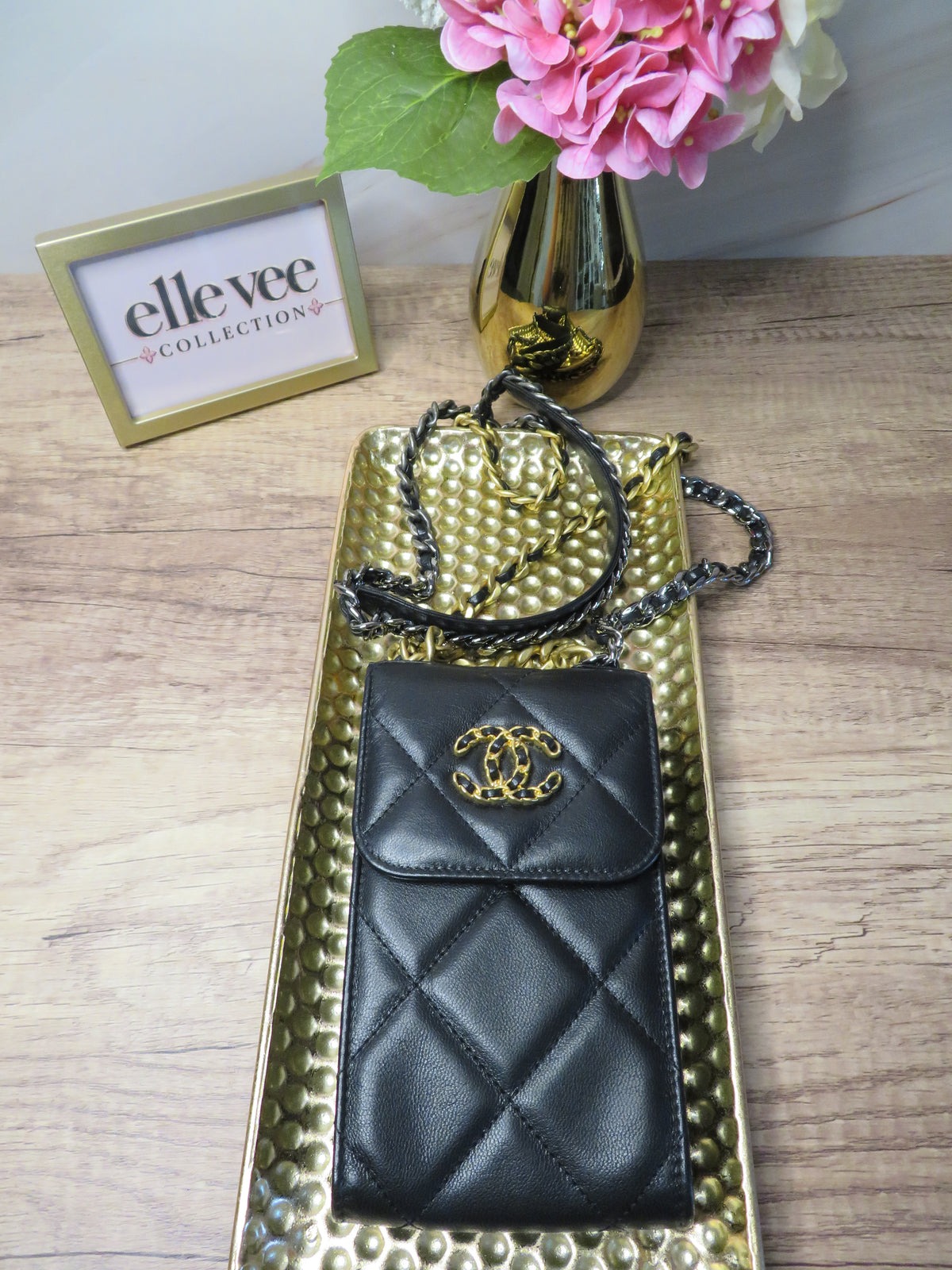 Chanel 19 Quilted Lambskin Vertical Phone Holder Bag