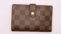 Louis Vuitton Damier Ebene Viennois Kiss Lock Bi Fold Wallet