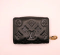 Louis Vuitton Coussin Lambskin Black Embossed Monogram Coin Purse