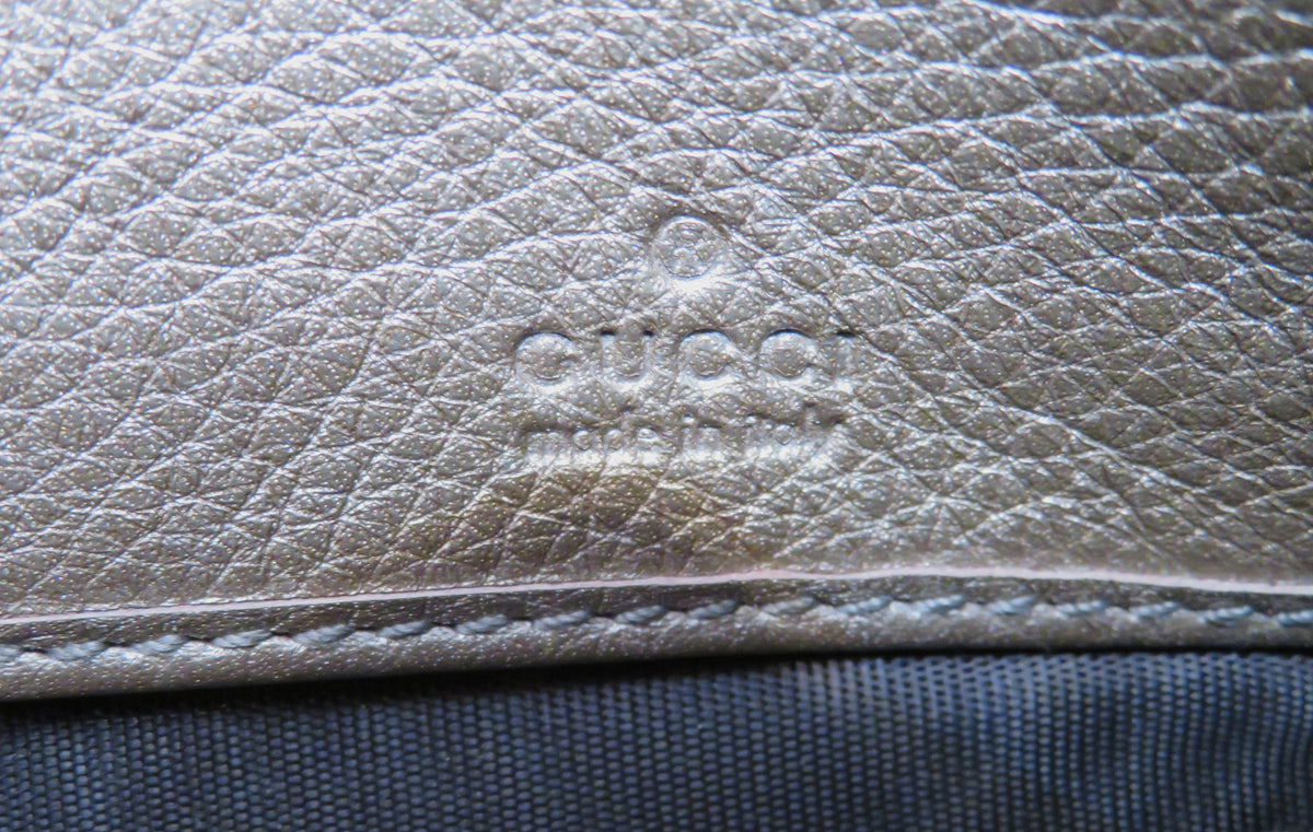 Gucci Metallic Gold Soho Leather Long Bi Fold Wallet