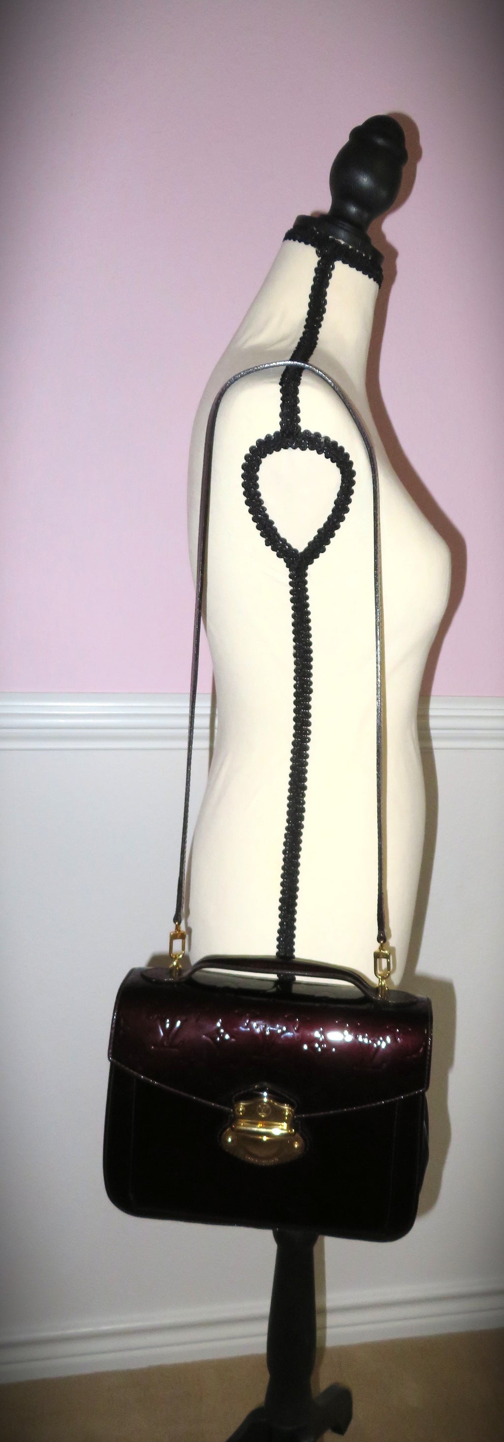 Louis Vuitton Amarante Embossed Monogram Vernis Mirada