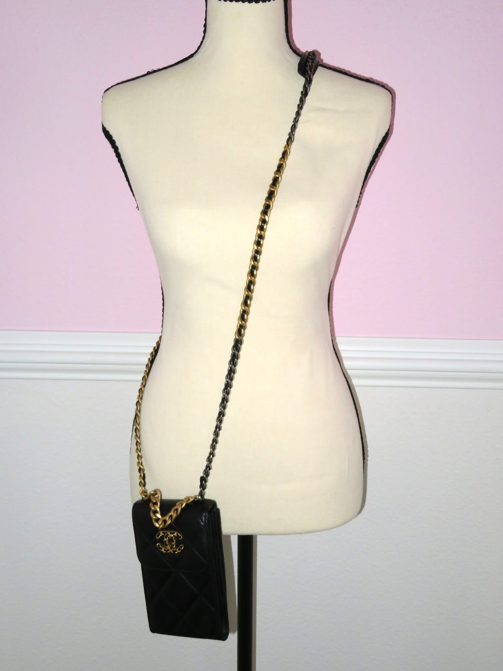 Chanel 19 Quilted Lambskin Vertical Phone Holder Bag