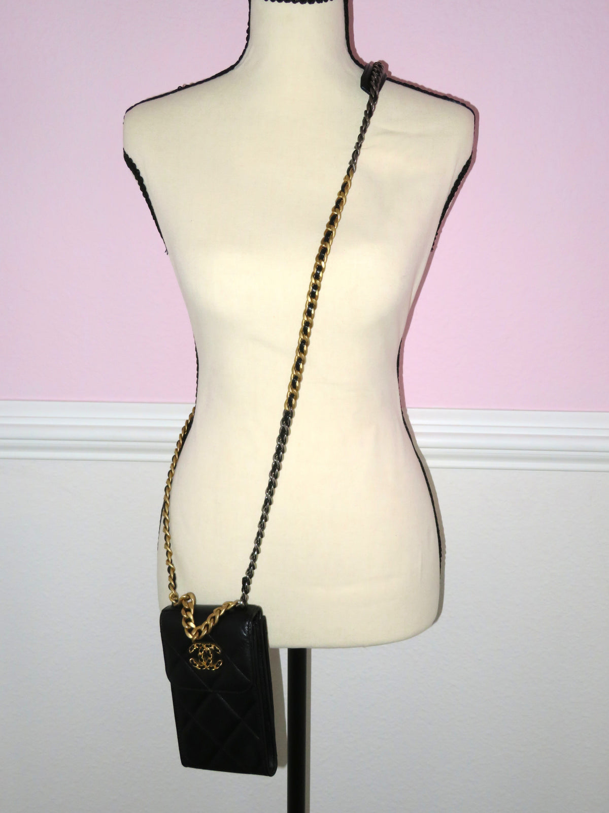 Chanel 19 Quilted Lambskin Vertical Phone Holder Bag