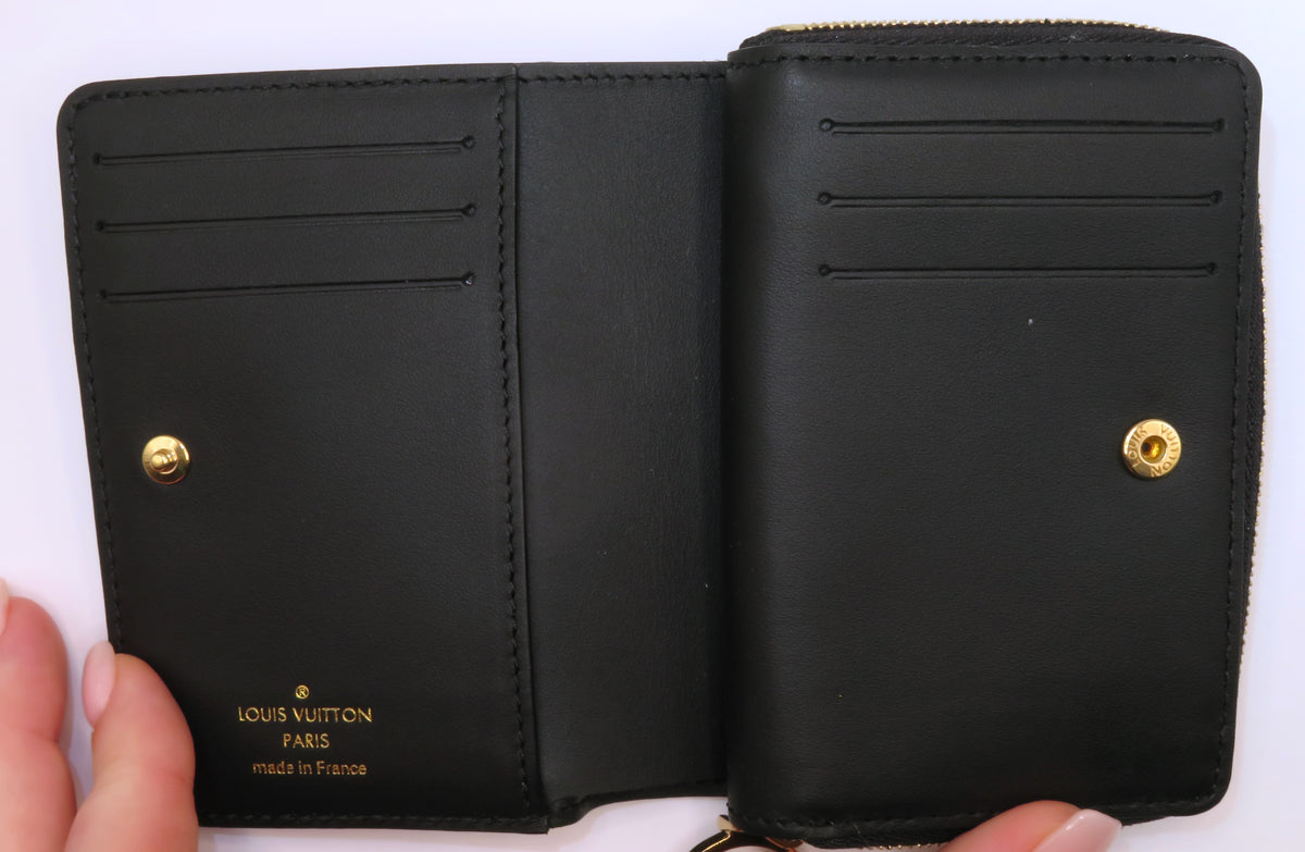 Louis Vuitton Coussin Lambskin Black Embossed Monogram Coin Purse