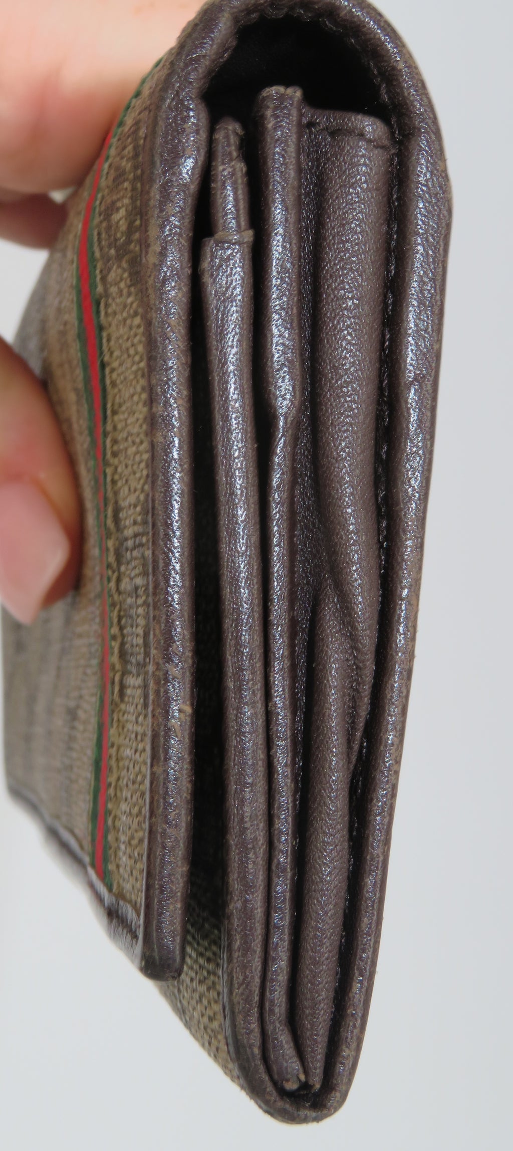 Gucci GG Supreme Canvas Sherry Line Long Bi Fold Wallet