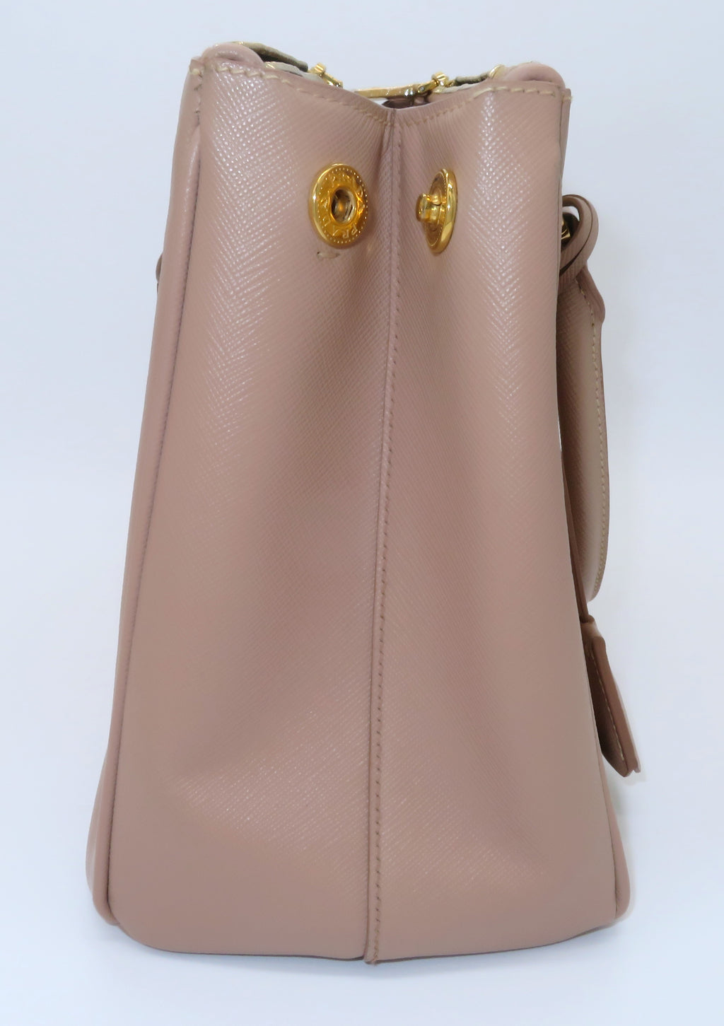 Prada Cammeo Saffiano Leather Small Galleria Double Zip Tote