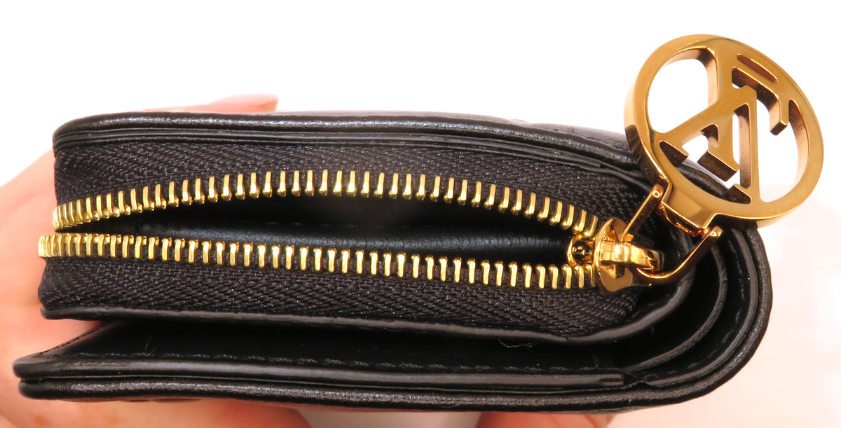 Louis Vuitton Coussin Lambskin Black Embossed Monogram Coin Purse