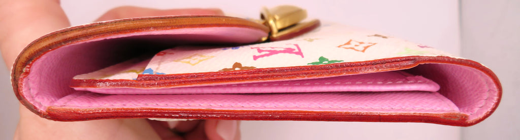 Louis Vuitton Eugenie White Multi Color Monogram Murakami Tri Fold Wallet