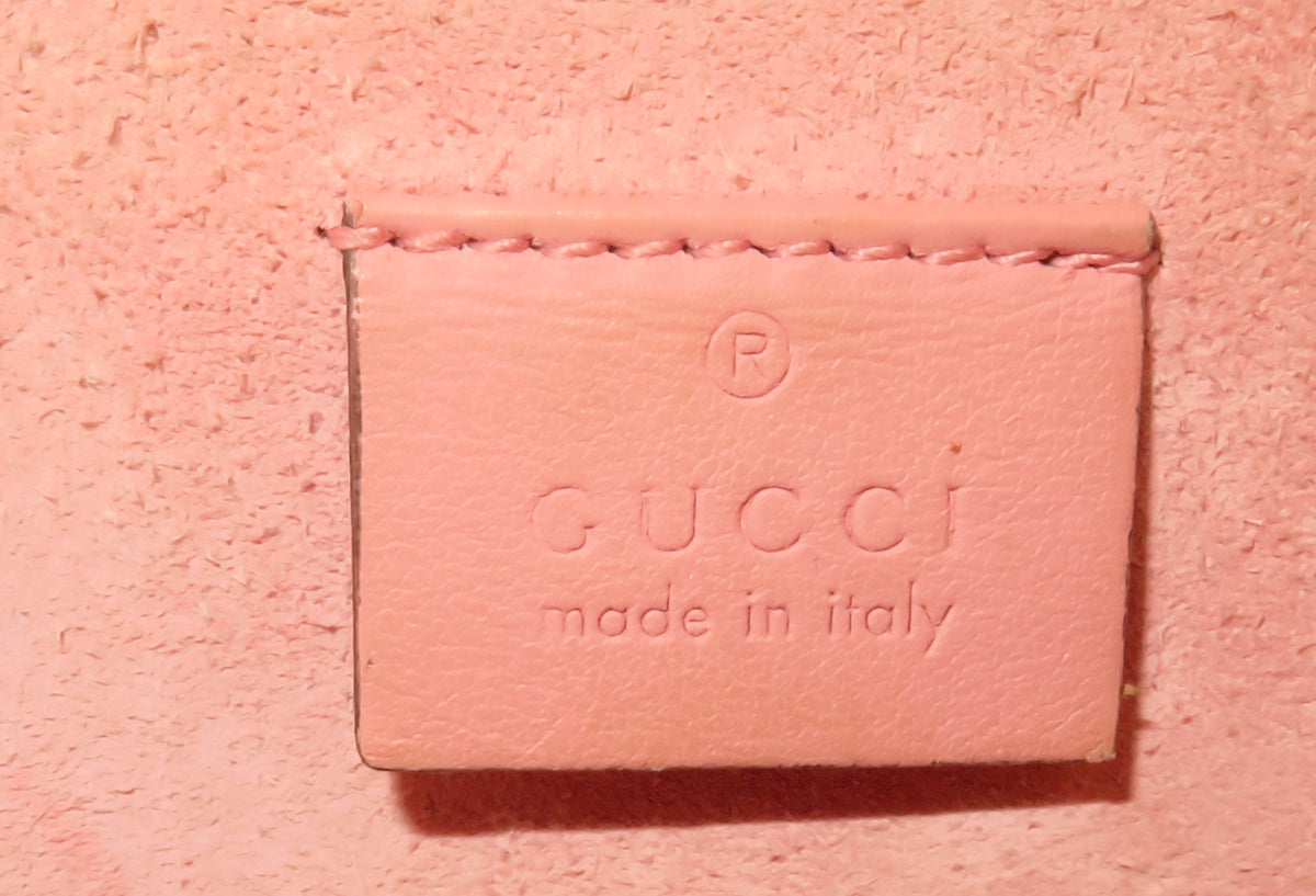 Gucci GG Supreme Pink Suede Crystal Medium Dionysys