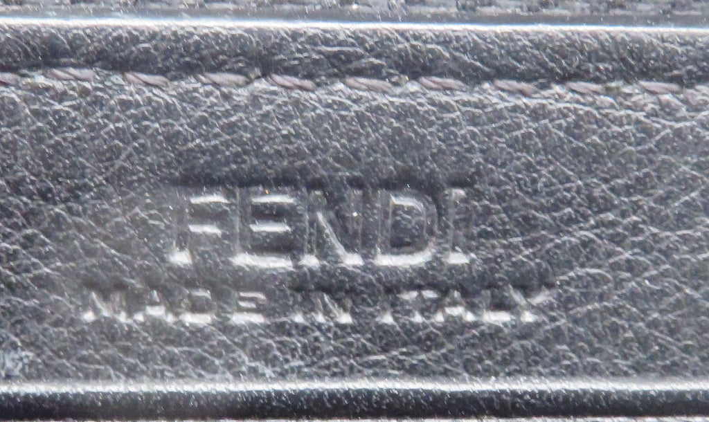 Fendi Black Leather Python Monster Eyes  Zip Around Long Wallet
