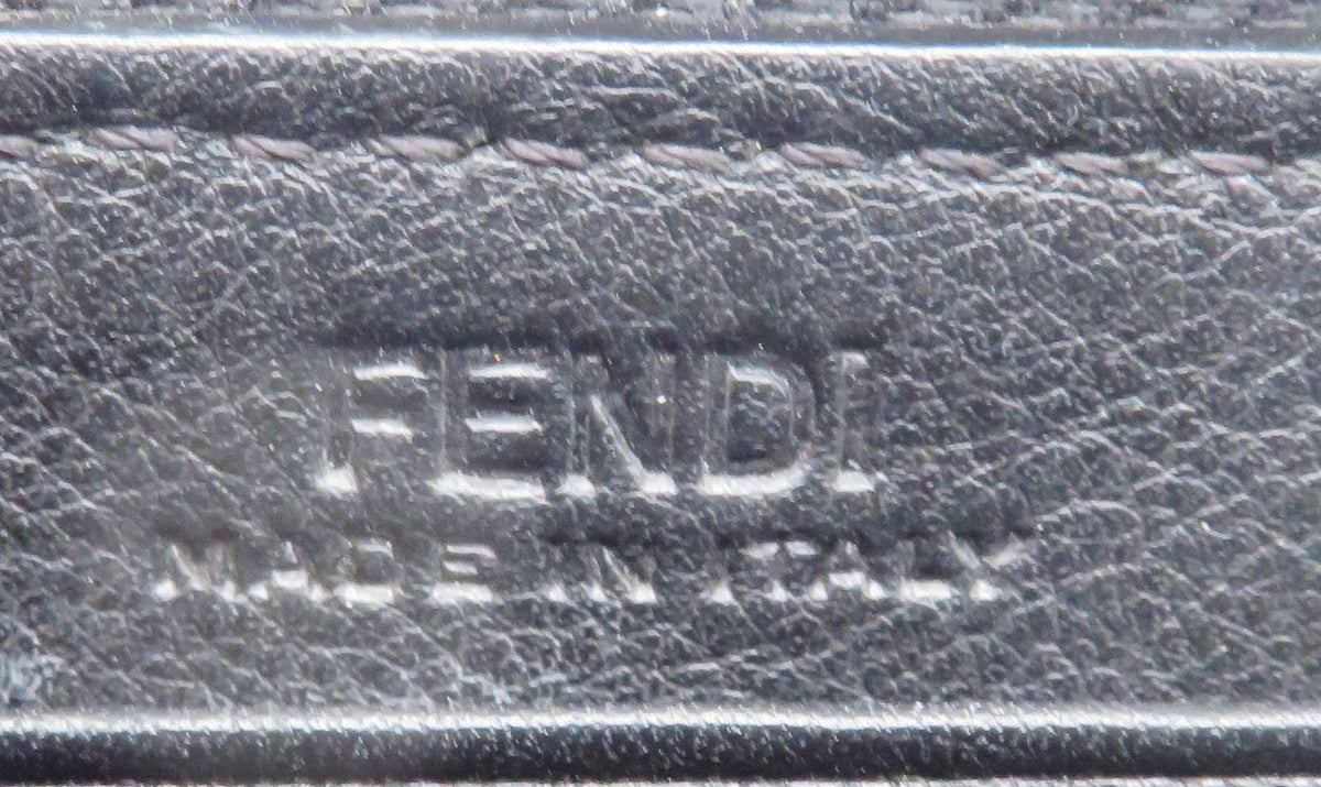 Fendi Black Leather Python Monster Eyes  Zip Around Long Wallet