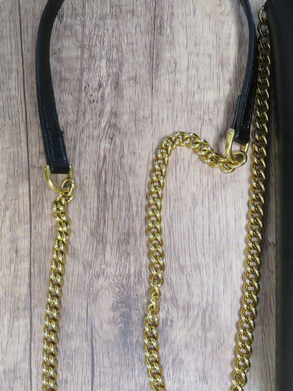 Fendi Round F Logo Black Leather Wallet on Chain